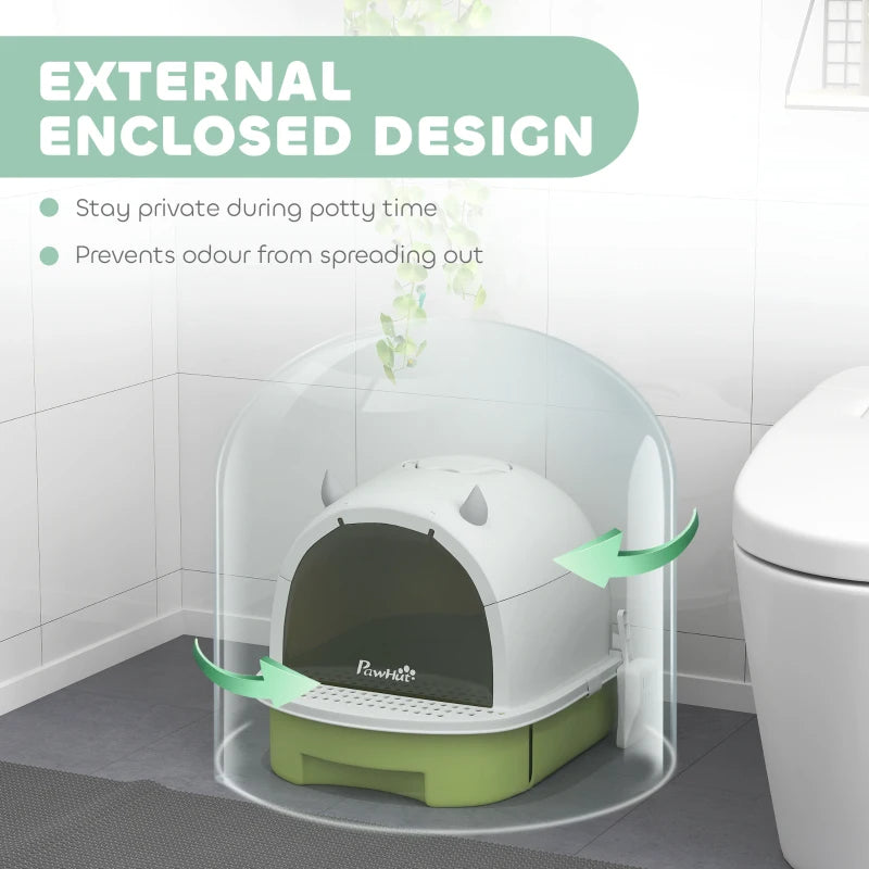 Covered Cat Litter box