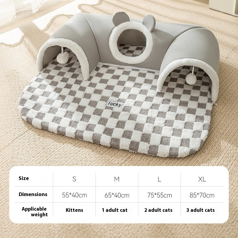 Hide-and-seek Tunnel Play And Sleep One Cat Nest  (24) ⭐⭐⭐⭐⭐