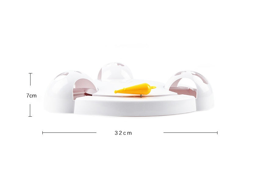 Electric Cat Toy  Wheel Crazy White Cat Catching Mouse Automatic Turntable Cats Toys  (49)  ⭐⭐⭐⭐⭐