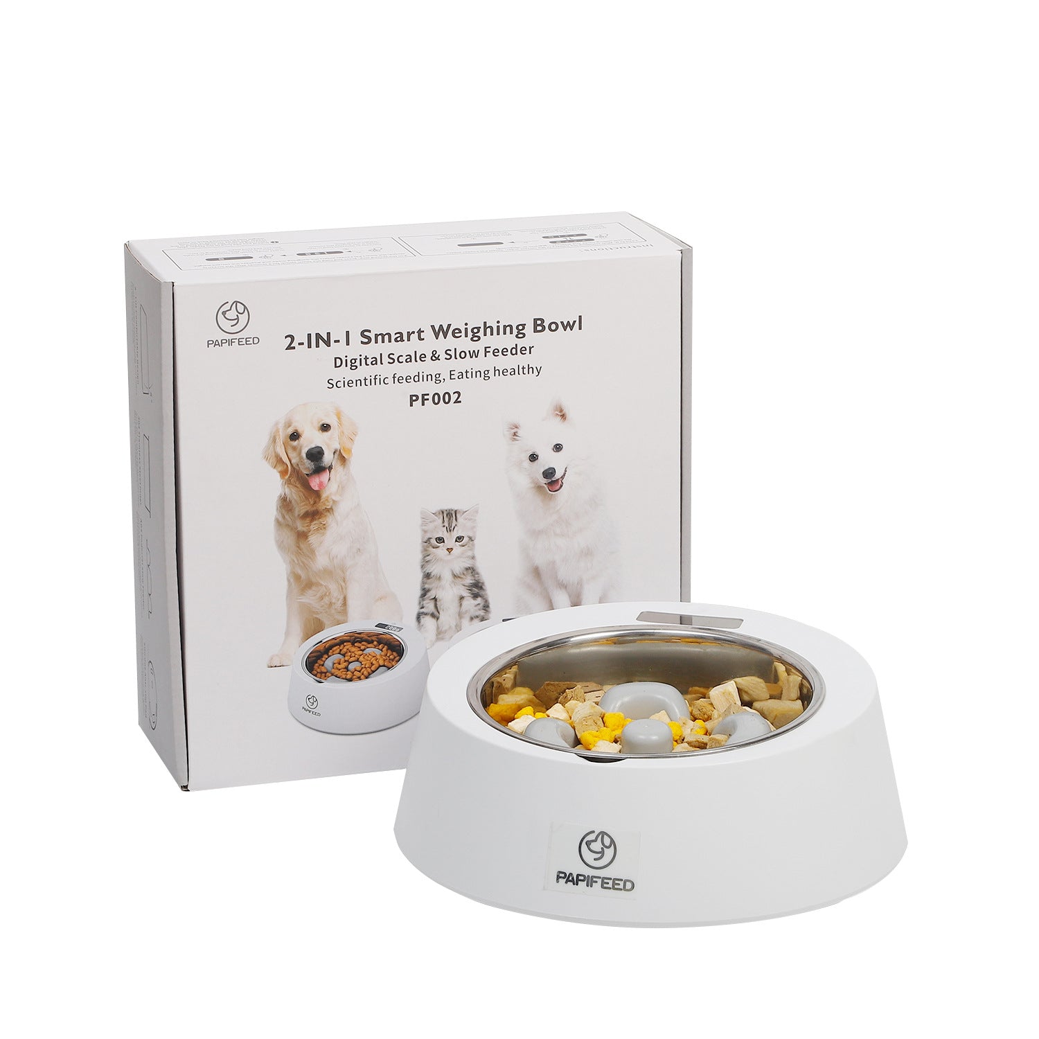 Pet Dog Bowl Slow Feeder Dog Food Bowl Smart Weighing Dog Slow Feeder Cat  Pet Feeder  (28)  ⭐⭐⭐⭐⭐