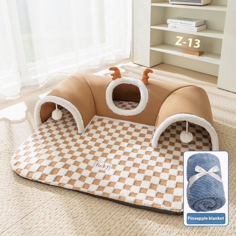 Hide-and-seek Tunnel Play And Sleep One Cat Nest  (24) ⭐⭐⭐⭐⭐