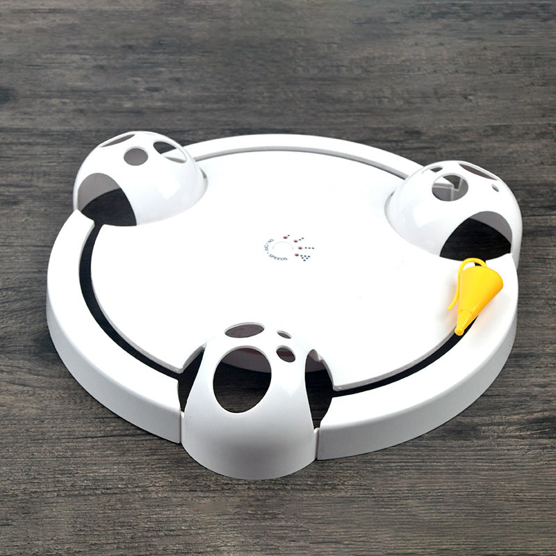 Electric Cat Toy  Wheel Crazy White Cat Catching Mouse Automatic Turntable Cats Toys  (49)  ⭐⭐⭐⭐⭐